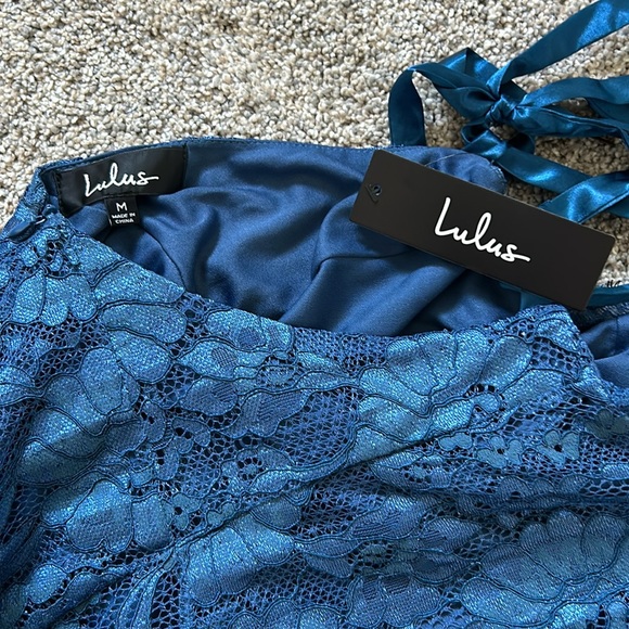 Lulu’s Wishful Wanderings Blue Lace Bodycon Midi Dress
- Medium - Picture 3 of 4